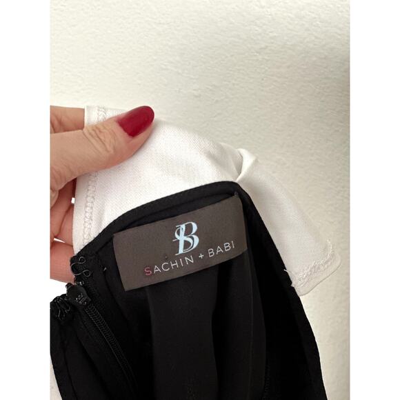 Sachin & Babi XS Black Beaded Sequin Mini Dress Floral Lace Sequined Multicolor - Picture 8 of 13